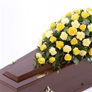 Yellow Rose and Carnation Casket Spray 