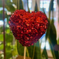 Red Sequin Heart Pick