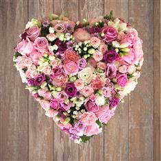 Raspberry Rose Heart