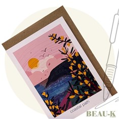 'Coastal Path' Art Greetings Card