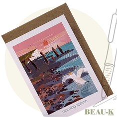 'Morning Splash' Coastal Greetings Card