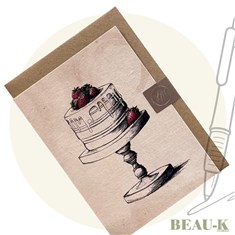 'Strawberry Cake' Illustrated Greetings Card