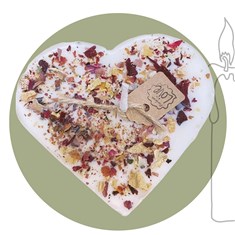 Handmade Jasmine Heart Candle