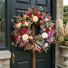 Crimson Fall Faux Wreath