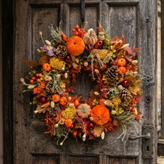 Russet Woods Faux Wreath